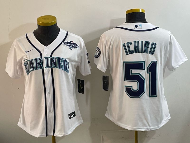 Youth Seattle Mariners #51 Ichiro White Game 2026 Nike MLB Jersey style 07->youth mlb jersey->Youth Jersey